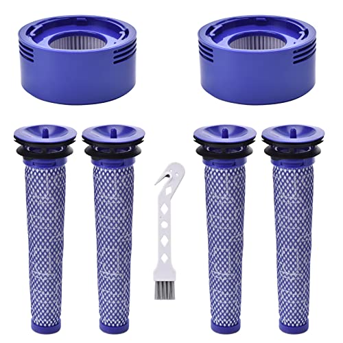 Ersatz Filter für Dyson V8 V7 Animal Absolute Motorhead Staubsauger,2 HEPA-Nachmotorfilter-Kit & 4 Vorfilter Ersatzfilter-kit #965661-01&967478-01 von Syxtidy