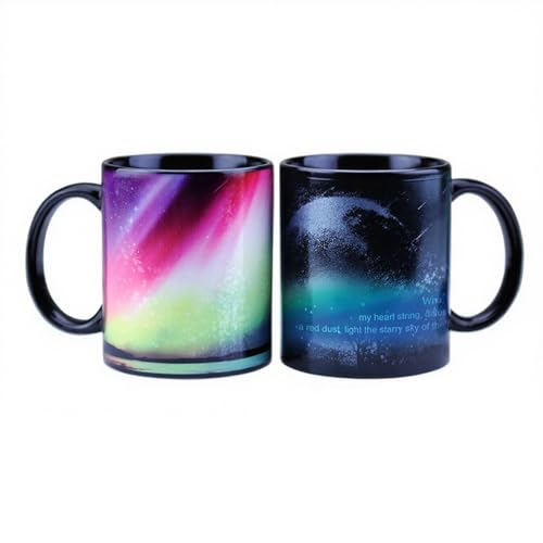 Syzplnwy Magic Galaxy Tasse, Sternennacht, Farbwechsel-Tasse, wärmeaktiviertes Weltraum-Design, Geschenk, 330 ml Syzplnwy Magic Galaxy Tasse, Sternennacht, Farbwechsel-Tasse, wärmeaktiviertes Weltraum-Design, Geschenk, 330 ml von Syzplnwy