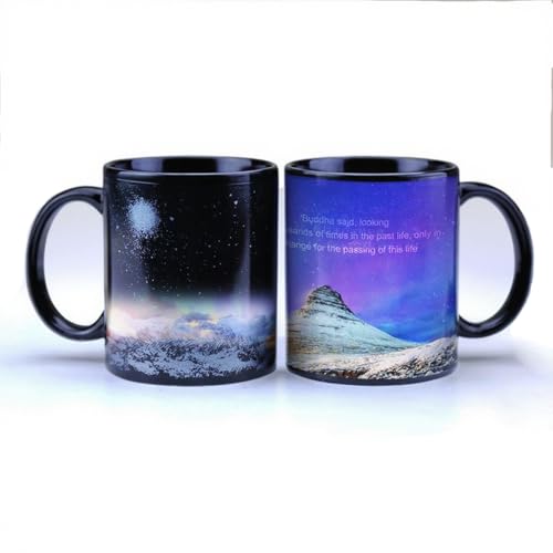 Syzplnwy Magic Galaxy Tasse, Sternennacht, Farbwechsel-Tasse, wärmeaktiviertes Weltraum-Design, Geschenk, 330 ml Syzplnwy Magic Galaxy Tasse, Sternennacht, Farbwechsel-Tasse, wärmeaktiviertes Weltraum-Design, Geschenk, 330 ml von Syzplnwy