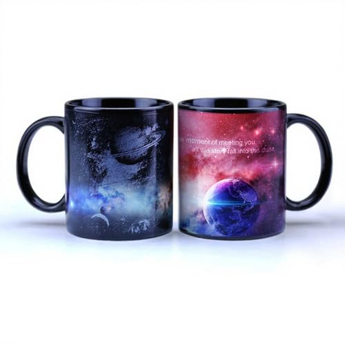 Syzplnwy Magic Galaxy Tasse, Sternennacht, Farbwechsel-Tasse, wärmeaktiviertes Weltraum-Design, Geschenk, 330 ml Syzplnwy Magic Galaxy Tasse, Sternennacht, Farbwechsel-Tasse, wärmeaktiviertes Weltraum-Design, Geschenk, 330 ml von Syzplnwy