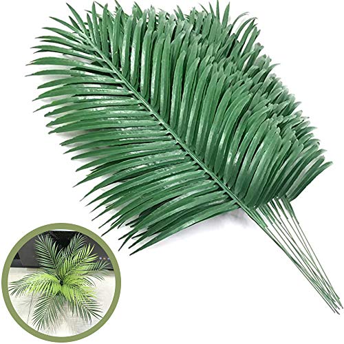 SzJias 12 Stück künstliche Palmenblätter, künstliche Palmwedel, tropisches Grün für Hawaii-Party, Dschungel-Dekorationen. von SzJias