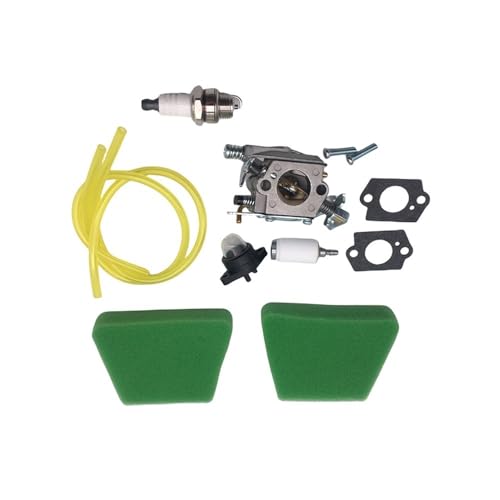 Kettensägenvergaser passend for P 350 351 370 390 420 M 333 335 338 P 050 2055 2115 Primerpumpe Zündkerze Carb Kit(Green) von SzNPm