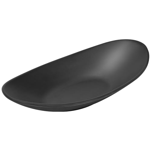Szaboviktoria Schwarze Schmucktablett Schlüsselschale ，26.5x14cm，Kosmetiktablett Oval Schale Tablett für Flur schlüssel Schale im Eingangsbereich，dekoschalen，schmuckschale von Szaboviktoria