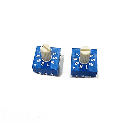 Drehgeber Code Schalter Digital Potentiometer mit Griff,DC 24V ERD110RS 10 bit 0-9 3:3,10x10mm Code Schalter Digital Potentiometer Schalteress (2 STÜCK) von Szaerfa