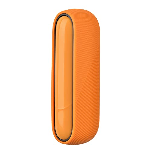 Schutzhülle + Seitenabdeckung für -IQOS 3.0 Duo, Silikonhüllenhalter für elektronische Zigarette, E-Zigaretten-Dekoration, austauschbares Zubehör (orange) von Szaerfa