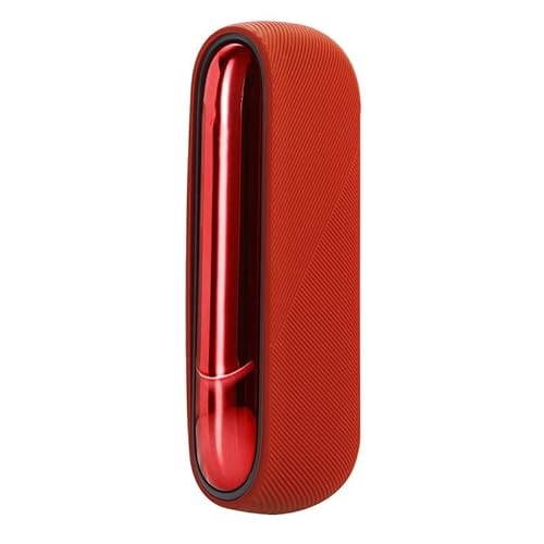 Schutzhülle + Seitenabdeckung für -IQOS 3.0 Duo, Silikonhüllenhalter für elektronische Zigarette, E-Zigaretten-Dekoration, austauschbares Zubehör (rot) von Szaerfa