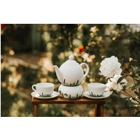 Handbemaltes Teeservice Aus Porzellan Blumenwiese von SzafranMugs
