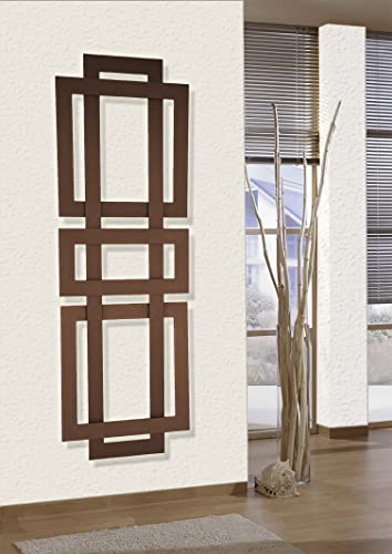 Badheizkörper Design ART 2 HxB 180 x 60 cm 1019 Watt braun Szagato Handtuchheizung Handtuchwärmer Design Heizkörper Mittelanschluss Bad Heizkörper vertikal moderner Heizkörper flach modern von Szagato