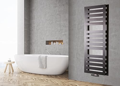 Badheizkörper Design Zebra 3, HxB: 175 x 60 cm, 1302 Watt, moonstone-grau (Marke: Szagato) Made in Germany/Handtuchheizung Handtuchwärmer Design Heizkörper Mittelanschluss Badheizung vertikal von Szagato