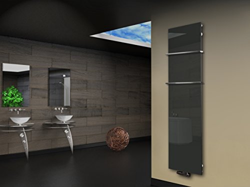 Badheizkörper mit Glas Design Montevideo 3 Glasfront 180x47cm 1118 Watt anthrazit - moon +2 Halter 15mm SZAGATO Handtuchwärmer Handtuchtrockner Handtuchhalter Paneelheizkörper Mittelanschluß Badheizkörper mit Glas Design Montevideo 3 Glasfront 180x47cm 1118 Watt anthrazit - moon +2 Halter 15mm SZAGATO Handtuchwärmer Handtuchtrockner Handtuchhalter Paneelheizkörper Mittelanschluß von Szagato