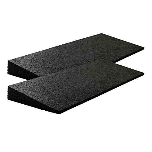 Bordsteinrampe Gummi LxBxH: 500x200x43 mm Set = 2 Stück schwarz (Rampe Gummikeil Rollstuhlrampe Auffahrrampe Auffahrkeil Auffahrhilfe Türschwellenrampe, Autorampe) von Szagato