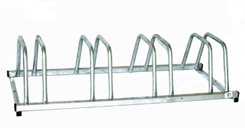 Fahrradständer für 4 Fahrräder 100x39 cm n-Form feuerverzinkt (Bike-Ständer für Fahrrad/Mountainbike) von Szagato