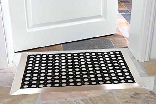 Für eine größere Ansicht klicken Sie auf das Bild Edelstahlrahmen mit Fußmatten, Ringgummi-Matte 700x500 mm, Gr. 1, Marke: Szagato (Fußabtreter, Türmatte, Schmutzfangmatte, Gummi) von Szagato