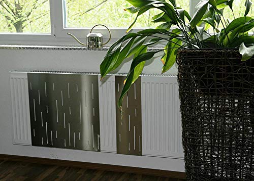 Heizkörperverkleidung 60 x 60 cm Design: Rain, Edelstahl mattiert (1 Stück) Marke: Szagato (Heizkörper-abdeckung für Heizkörper/Heizung Heizungs-verkleidung Heizkörper-verkleidung Heizungs-abdeckung) von Szagato