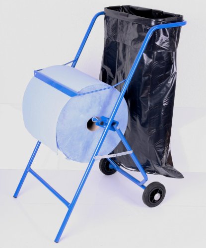 Papierrollenhalter Bodenständer inkl. Müllsackhalter, 100 x 50 x 70 cm, blau von Szagato