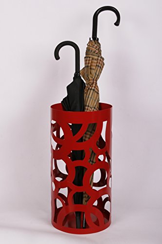 Regenschirmständer Design Circle, 49 x Ø 22,5 cm, rot, Marke: Szagato, Made in Germany (Schirmständer, Schirmhalter, Regenschirmhalter) von Szagato
