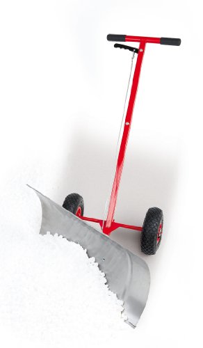 Schneeschieber Schneefuchs LxHxB: 119x73x40cm mit Rädern, Schneeschaufel HxB: 73x38cm aus Edelstahl, Marke: Szagato (Schneeschaufel Schneeschieber Hand-Schneepflug) (Made in Germany) von Szagato