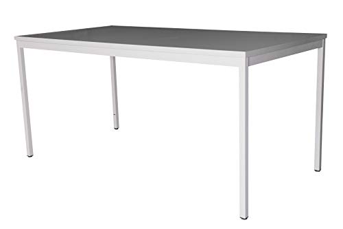 Szagato Schreibtisch (Stahl) LxB: 120x80 cm, lichtgrau, Marke (Arbeitstisch, Bürotisch, Druckertisch Büro-Möbel Arbeitszimmer Computertisch Schreibtisch Home-Office Büro-Schreibtisch) von Szagato