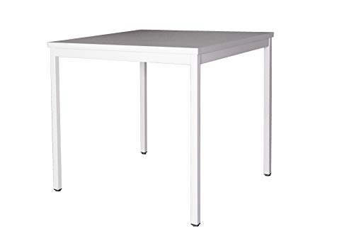 Szagato Schreibtisch (Stahl) LxB: 80x80 cm, lichtgrau, Marke (Arbeitstisch, Bürotisch, Druckertisch Büro-Möbel Arbeitszimmer Computertisch Schreibtisch Home-Office Büro-Schreibtisch) von Szagato