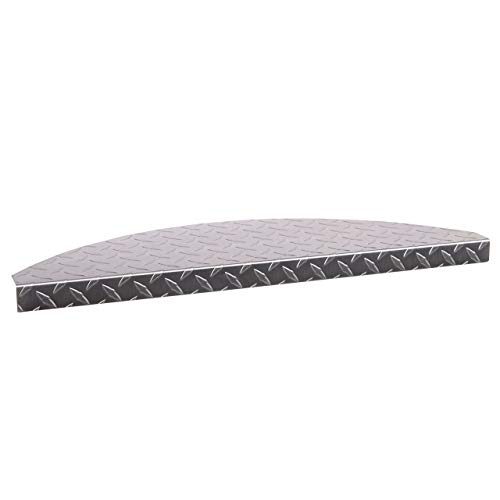 Stufenmatten aus Aluminium mattiert halbrund, 60 x 18 cm Trittfläche, SET= 3 Stück (Treppenstufenmatten Treppenstufen Metall innen außen) Marke Szagato von Szagato