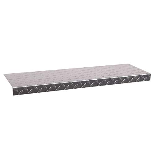 Stufenmatten aus Aluminium mattiert rechteckig, 60 x 18 cm Trittfläche, SET= 3 Stück (Treppenstufenmatten Treppenstufen Metall innen außen) Marke Szagato von Szagato