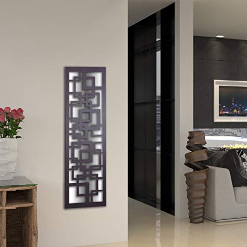 Wandgarderobe/Garderobe mit LED-Beleuchtung, Design Quadrat 140x40x2cm, moonstone-grau (Marke: Szagato, Made in Germany) (Kleiderständer Garderobenständer Garderobenleiste Garderobenpaneel) von Szagato