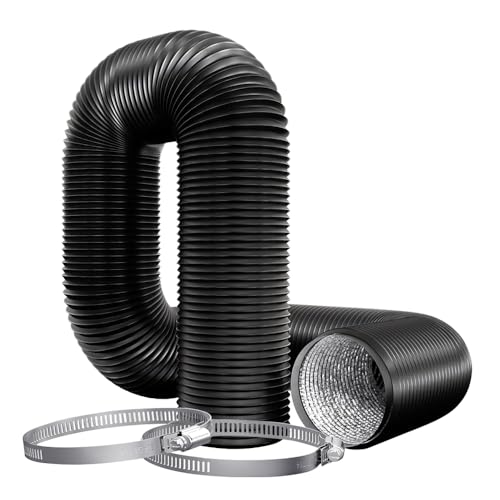 Flexibler Aluminium-PVC-Belüftungsschlauch, 12,7 cm, 5 m, schwarzes Luftkanalrohr für Abluftventilator, Hydrokultur, Wachstumszelte, Trocknerentlüftungen Flexibler Aluminium-PVC-Belüftungsschlauch, 12,7 cm, 5 m, schwarzes Luftkanalrohr für Abluftventilator, Hydrokultur, Wachstumszelte, Trocknerentlüftungen von Szfanyangxuan