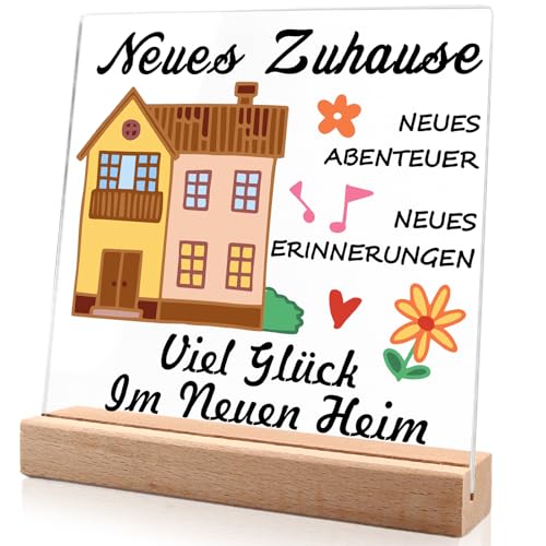Einweihungsgeschenk Haus, Personalisiertes Einzugsgeschenke Wohnung Acryl Briefbeschwerer, Geschenk zum Einzug ins Haus, Geschenke für Richtfest für Beste Freundin Kollegen(E) von Szhhrxi