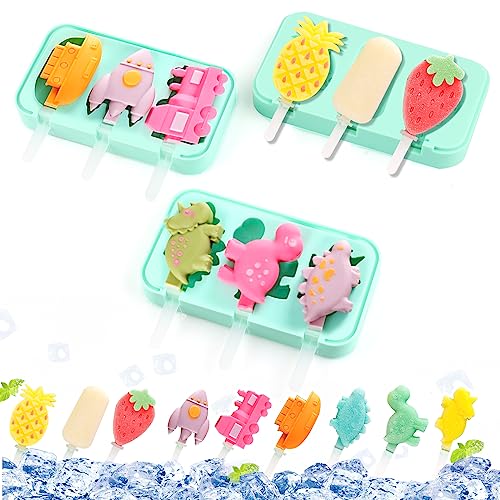 Eisformen Eis am Stiel, 3 Stück Eis am Stiel Formen BPA Frei für Kinder, Leicht Zu Lösen DIY Eis Form, Wiederverwendbar Eis Selber Machen, Eisförmchen Popsicle Formen mit Stiel und Deckel Eisformen Eis am Stiel, 3 Stück Eis am Stiel Formen BPA Frei für Kinder, Leicht Zu Lösen DIY Eis Form, Wiederverwendbar Eis Selber Machen, Eisförmchen Popsicle Formen mit Stiel und Deckel von Szhhrxi