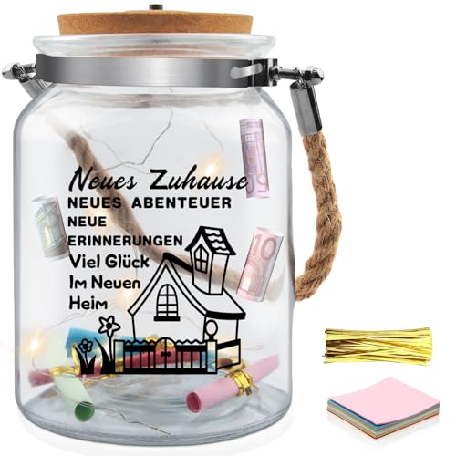 Szhhrxi LED Flaschenlicht Einweihungsgeschenk, Personalisiertes Geschenk zum Einzug, Richtfest oder Neues Zuhause, Dankesgeschenk für Freundin, Frauen & Nachbarn von Szhhrxi