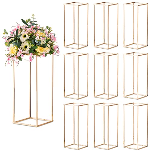 Sziqiqi 10 Stück Hochzeit Mittelstücke Goldvasen Hoch Blumenständer Metall Bodenvase Säule Geometrische Mittelstücke Steht Rechteckiges Display Rack für Hochzeiten Partydekoration, 60cm Sziqiqi 10 Stück Hochzeit Mittelstücke Goldvasen Hoch Blumenständer Metall Bodenvase Säule Geometrische Mittelstücke Steht Rechteckiges Display Rack für Hochzeiten Partydekoration, 60cm von Sziqiqi