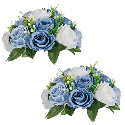 Sziqiqi Blaue Blumen Künstlich für Dekoration Seide Küssen Kugeln für Hochzeit Künstliche Blume Ball Center Stücke Dekoration für Tisch Floral Arrangement von Sziqiqi