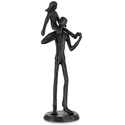 Sziqiqi Dad Geschenke von Tochter - Vater Tochter Eisenfigur Vater Tochter Liebe Skulptur Dekoration für Vatertag Hochzeit Weihnachten Gedenkgeschenke Statue für Neue Papa Stiefvater Sohn Ehemann von Sziqiqi