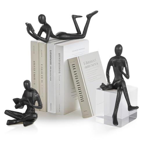 Sziqiqi Regal Deko Figuren für Buchliebhaber: Bücherregal Deko für Wohnzimmer Regale Wandregal Büro - Skulpturen für Bücherliebhaber Leseratten Bücherwurm Freundin - Schwarz Leser Figur Sziqiqi Regal Deko Figuren für Buchliebhaber: Bücherregal Deko für Wohnzimmer Regale Wandregal Büro - Skulpturen für Bücherliebhaber Leseratten Bücherwurm Freundin - Schwarz Leser Figur von Sziqiqi