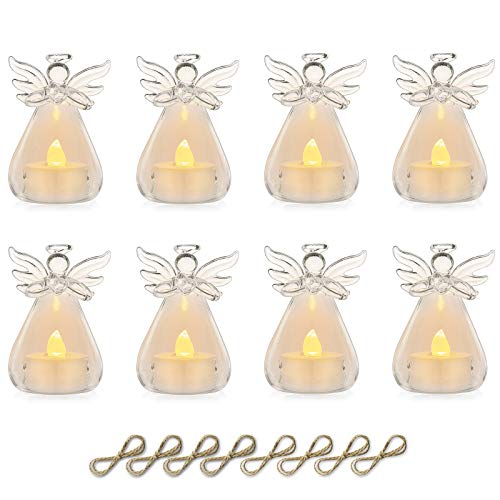 sziqiqi 6 Stück zum Aufhängen Glas Kerzenhalter Engel Kerzenleuchter mit LED-Teelicht Kerze innen weihgabe Dekoration für Hochzeit Party Restaurant Hotel Garten 6cm×9cm/2.36"×3.54" 6 Pcs + 2 sziqiqi 6 Stück zum Aufhängen Glas Kerzenhalter Engel Kerzenleuchter mit LED-Teelicht Kerze innen weihgabe Dekoration für Hochzeit Party Restaurant Hotel Garten 6cm×9cm/2.36"×3.54" 6 Pcs + 2 von Sziqiqi