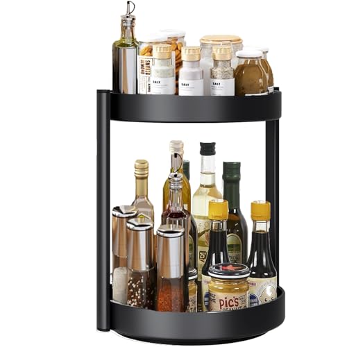 Szjinbao 2 Etagen 360° drehbares Gewürzregal Vertikales Gewürzregal Lazy Susan Gewürzregal Kein Bohren erforderlich Gewürzregal für Restaurant, Arbeitsplatte, Küche, Lagerung und Organisation Szjinbao 2 Etagen 360° drehbares Gewürzregal Vertikales Gewürzregal Lazy Susan Gewürzregal Kein Bohren erforderlich Gewürzregal für Restaurant, Arbeitsplatte, Küche, Lagerung und Organisation von Szjinbao