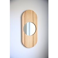 Geriffelte Sammlung - Klon Spiegel | Wandspiegel Für Hausgeschenkdekor Moderner Spiegeldekor Eingangsspiegel Gerahmtes Holz von SzkloGlass