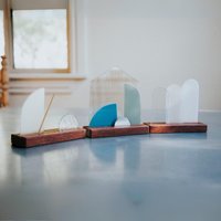Modernes Glaskrippenset © - Mid Mod Collection von SzkloGlass