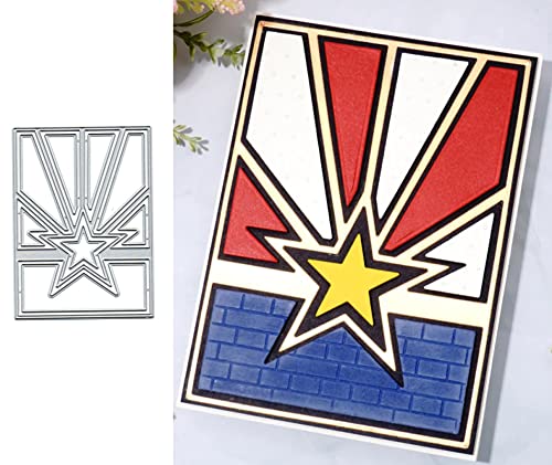 Pentagramm Hintergrund Stern Metall Stanzformen Frohe Weihnachten Schneeflocke Rahmen Stanzformen Schablonen DIY Scrapbooking Dekorative Prägung Papier Scrapbooking Kartenherstellung von Sznilindm