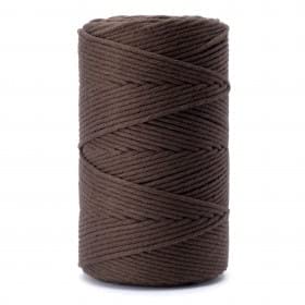 Makramee garn 3mm 100m 1ply, Viele Farben, Baumwollgarn, Baumwollkordel 3mm, Makrameekordel, Makramee Schnur, Baumwollschnur, Macrame Cord, Baumwollseil, Häkeln (Brown) von Sznurkomania