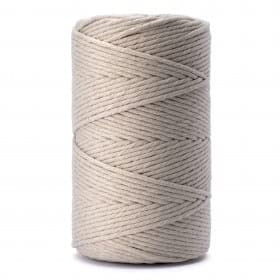 Makramee garn 3mm 100m 1ply, Viele Farben, Baumwollgarn, Baumwollkordel 3mm, Makrameekordel, Makramee Schnur, Baumwollschnur, Macrame Cord, Baumwollseil, Häkeln (Hell beige) von Sznurkomania