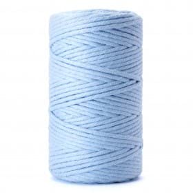 Makramee garn 3mm 100m 1ply, Viele Farben, Baumwollgarn, Baumwollkordel 3mm, Makrameekordel, Makramee Schnur, Baumwollschnur, Macrame Cord, Baumwollseil, Häkeln (Hellblau) von Sznurkomania