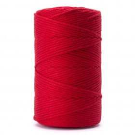 Makramee garn 3mm 100m 1ply, Viele Farben, Baumwollgarn, Baumwollkordel 3mm, Makrameekordel, Makramee Schnur, Baumwollschnur, Macrame Cord, Baumwollseil, Häkeln (Rot) von Sznurkomania