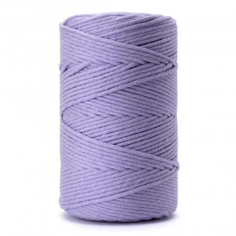 Makramee garn 3mm 200m 1ply, Viele Farben, Baumwollgarn, Baumwollkordel 3mm, Makrameekordel, Makramee Schnur, Baumwollschnur, Macrame Cord, Baumwollseil, Häkeln (Lavendel) von Sznurkomania