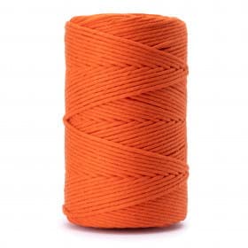 Makramee garn 5mm 100m 1ply, Viele Farben, Baumwollgarn, Baumwollkordel 5mm, Makrameekordel, Makramee Schnur, Baumwollschnur, Macrame Cord, Baumwollseil, Häkeln (Orange) von Sznurkomania