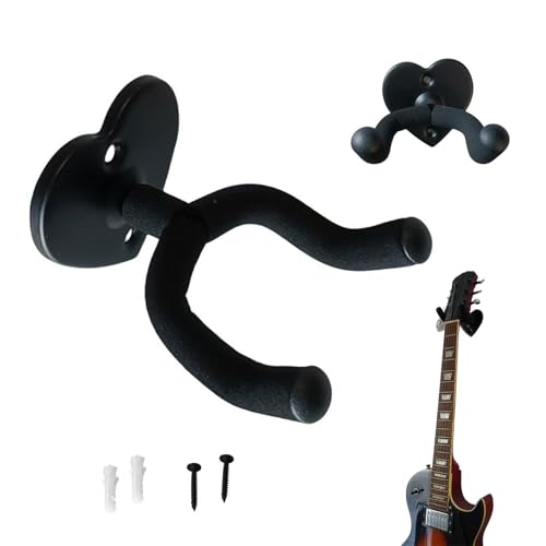 Sztqqing Metall Gitarrenhalter Wandhalterung - Universal & Platzsparend, mit Schutzschwamm, Ideal für Akustikgitarre, E-Gitarre, Bass & Ukulele(Herzensform) von Sztqqing