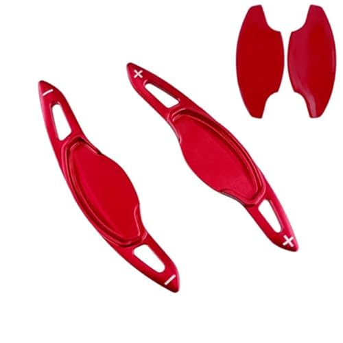 Szwaldaper , for Civic, FE 2022 RS Sport Touring Stepwgn Spada 2023 CR-V Pilot Integra Auto-Lenkrad-Paddel-Shifter-Verlängerungsaufkleber Auto-Schaltwippe(BLACK RED) von Szwaldaper