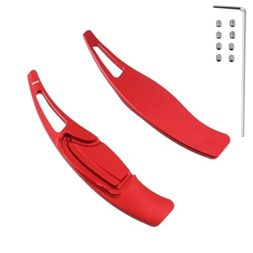 Szwaldaper , for Civic, Tourer FK2 Limousine FB7 CR-V 2013 N-ONE N-WGN Auto-Lenkrad-Paddel-Schaltverlängerung, Schnellschalthebel-Aufkleber Auto-Schaltwippe(BLACK RED) von Szwaldaper