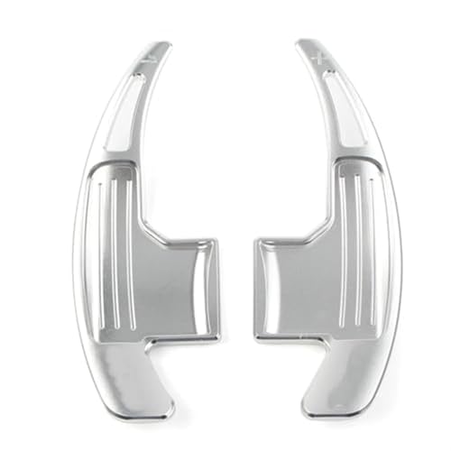 Szwaldaper 1 Paar Aluminium-Autolenkrad-Direktschaltwippen-Schalthebelverlängerung, for Ford, for Mustang, 2015 2016 2017 2018 2019 Auto-Schaltwippe(Silver) von Szwaldaper