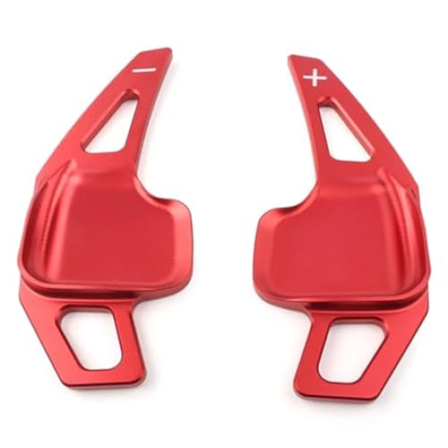 Szwaldaper 2 Stück Auto-Lenkrad-Schaltpaddel Blade Shifter Extension, for, 3 5 Series F10 F30 F80 320i 325i 330i RT Auto-Schaltwippe(BLACK Red) von Szwaldaper